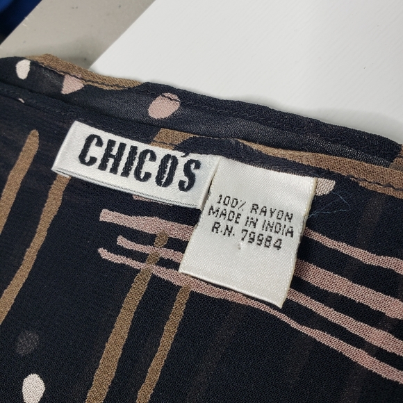 Chico's Long Primative Geometric Rayon Boho Academia Scarf Bundle For Discount - Picture 3 of 7